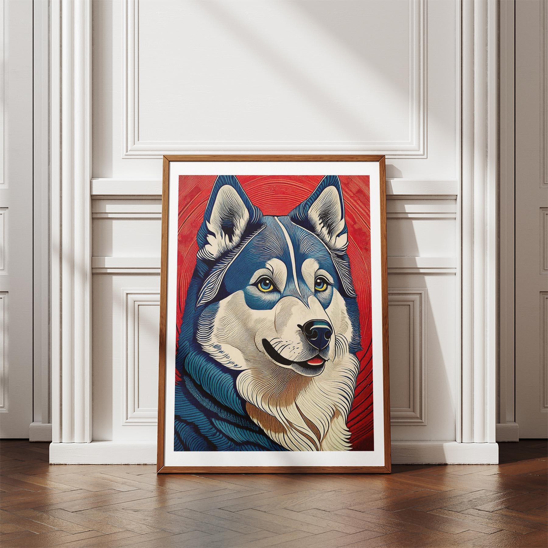 Siberian Husky Hokusai Japanese Inspired Dog Series image 4