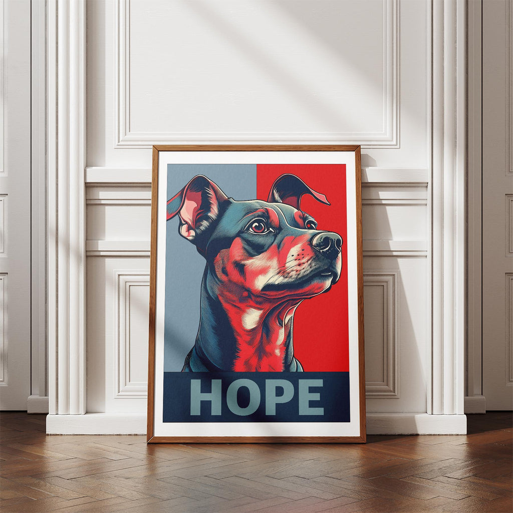 Miniature Pinscher HOPE Series Inspired by the Obama Poster image 4