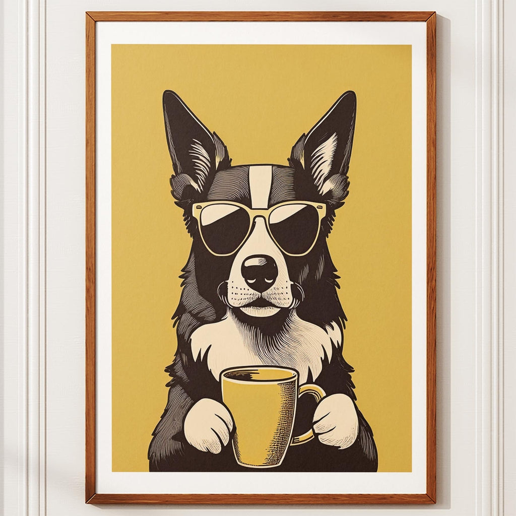 Border Collie Chillin Coffee Dog image 10