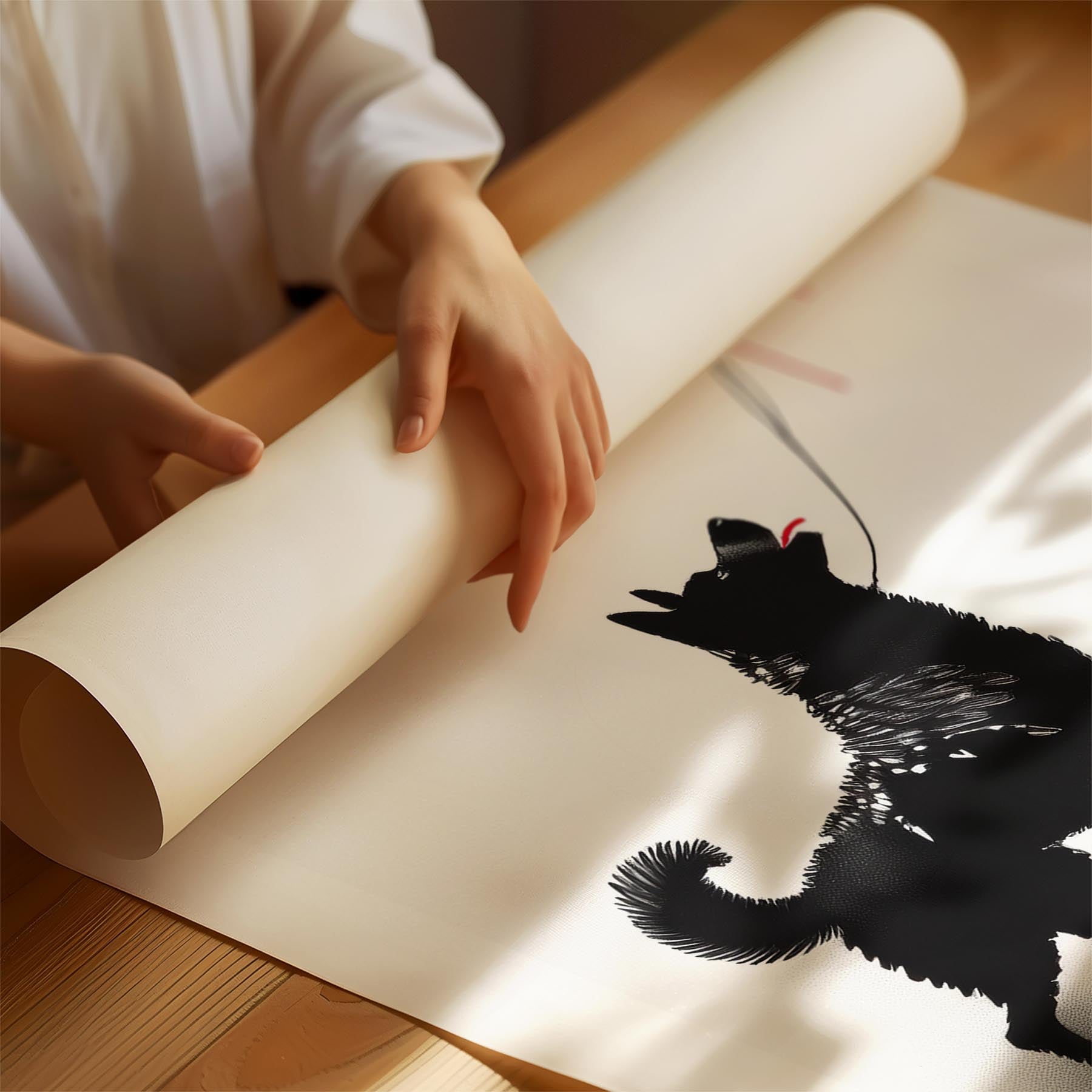 Akita Inu DOGSY Series inspired by the Art of Banksy with text Dogsy image 1