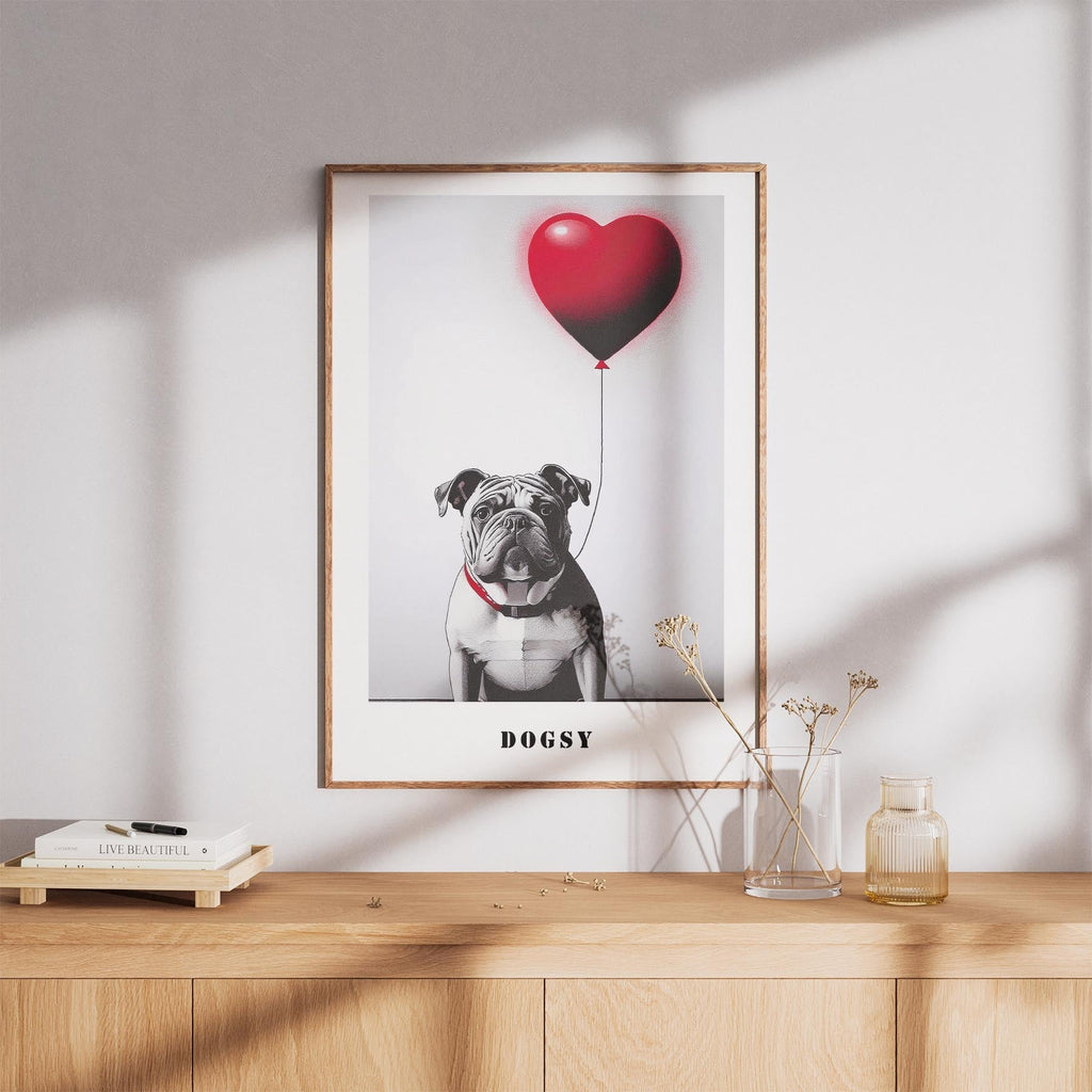 Bulldog DOGSY Series inspired by the Art of Banksy with text Dogsy image 8