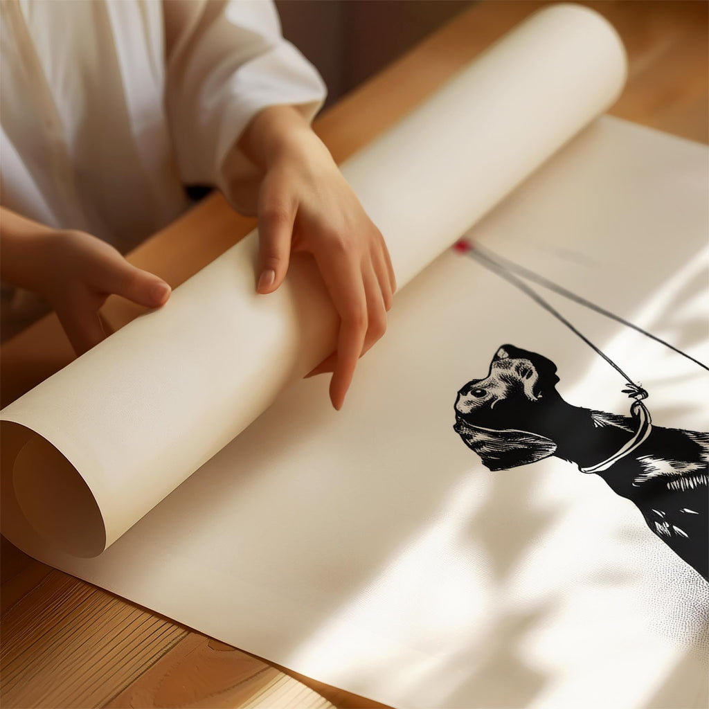 Rhoedesian Ridgeback DOGSY Series inspired by the Art of Banksy with text Dogsy image 1