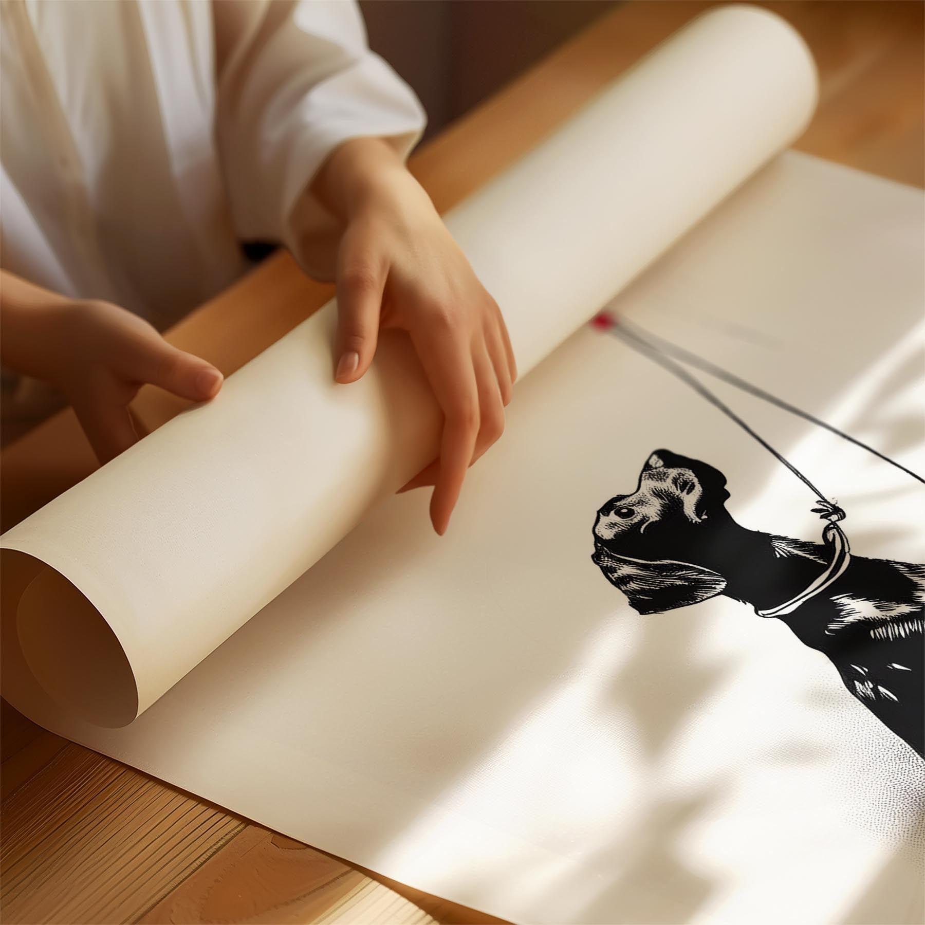 Rhoedesian Ridgeback DOGSY Series inspired by the Art of Banksy with text Dogsy image 1