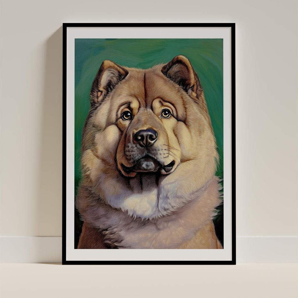 Chow Chow Green Painted Series image 0