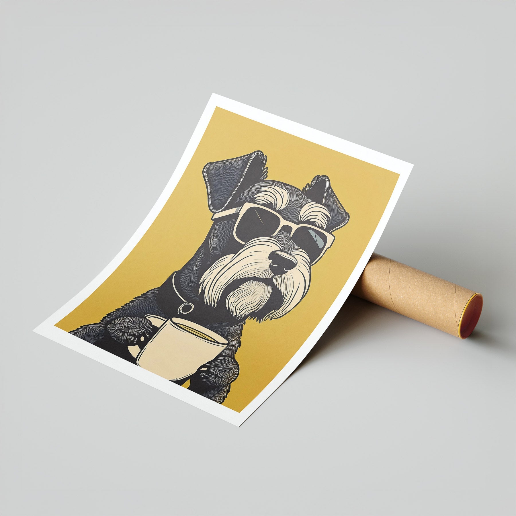 Miniature Schnauzer Chillin Coffee Dog image 7