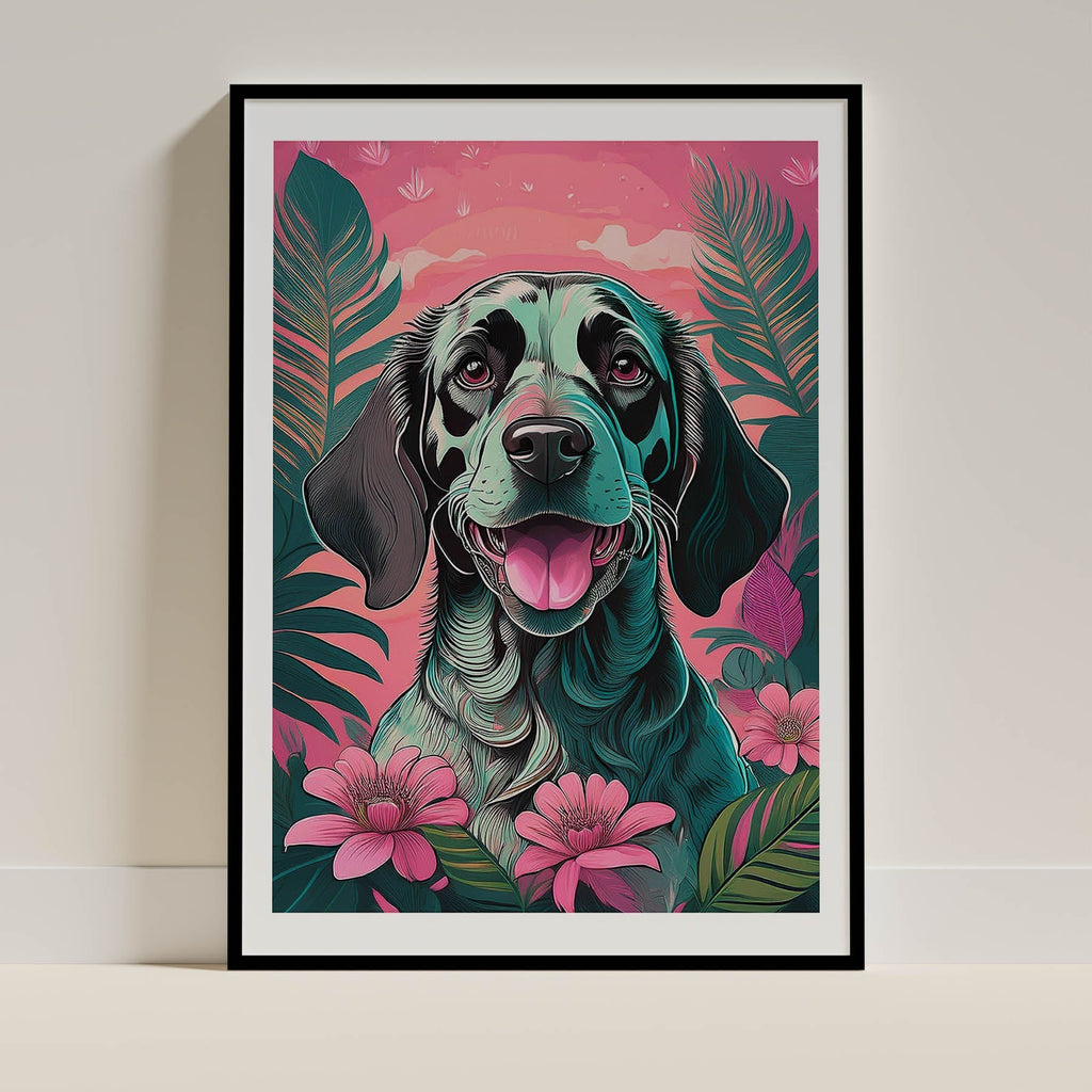 English Setter Flowery Dog image 0
