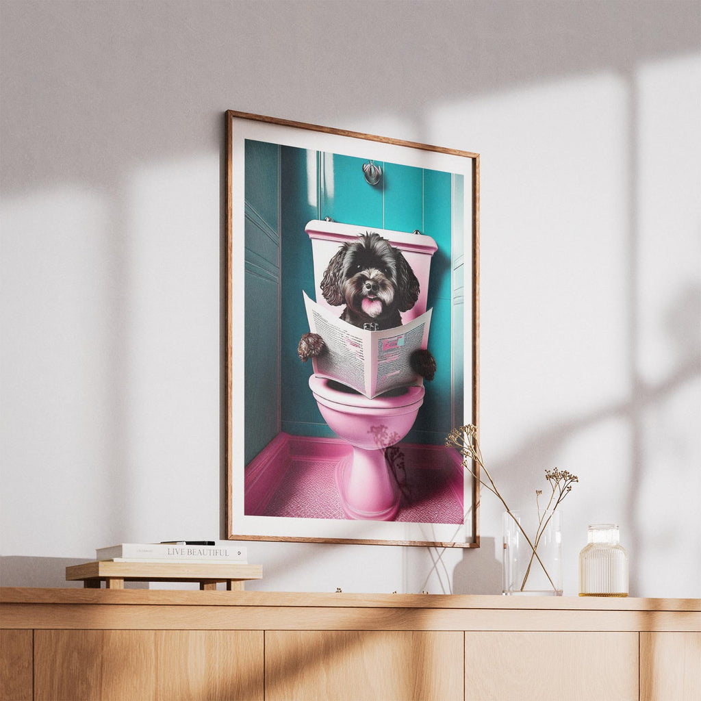 Bichon Frise Toilet Dogs PInk and Turquise image 5