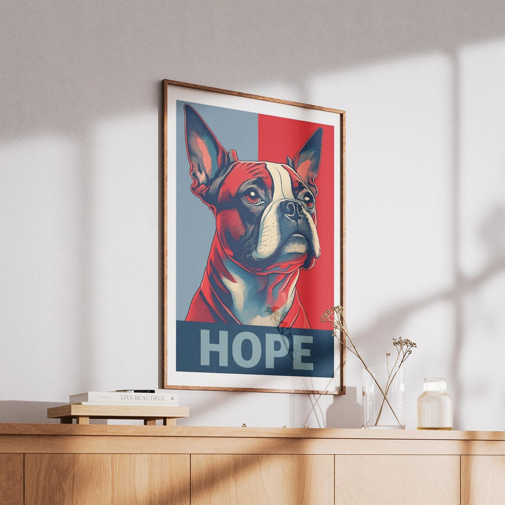 Boston Terrier HOPE Series Inspired by the Obama Poster image 5