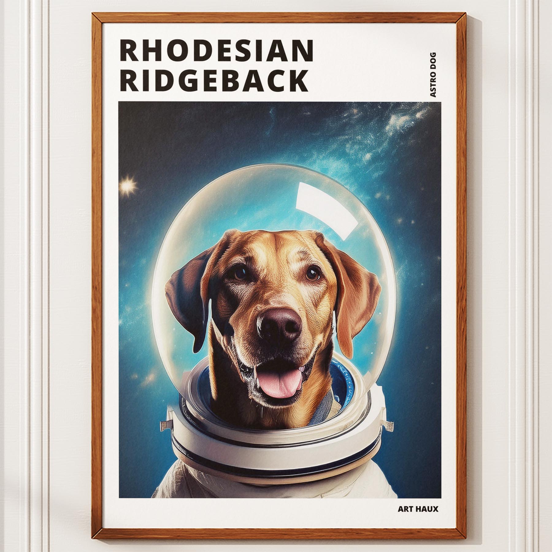 Rhoedesian Ridgeback Astronaut Dog Series with Text Astro Dog image 10