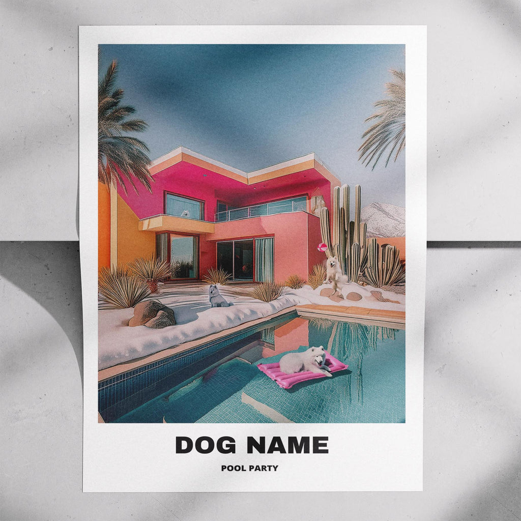 Samoyed Custom Pool Party WITH TEXT image 7