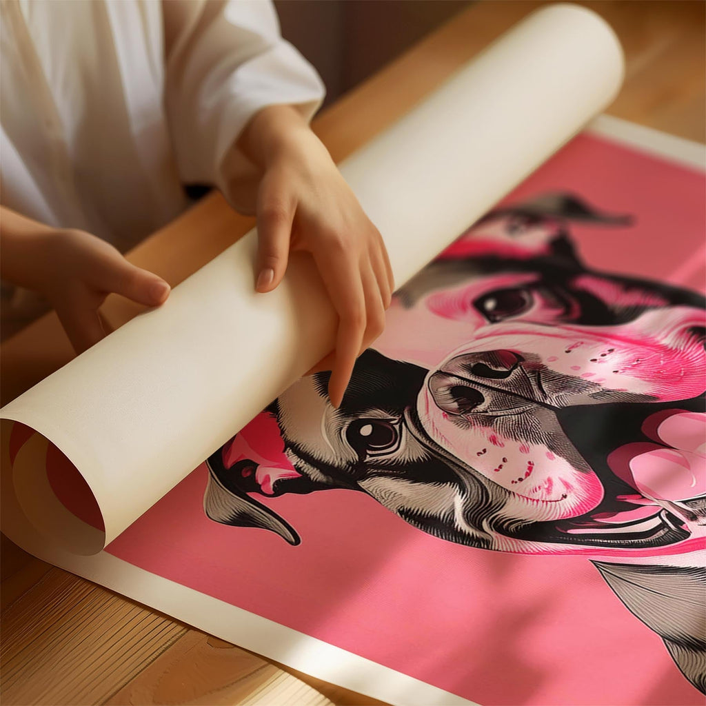 Bulldog Pink and Black Dog Series 4 image 1