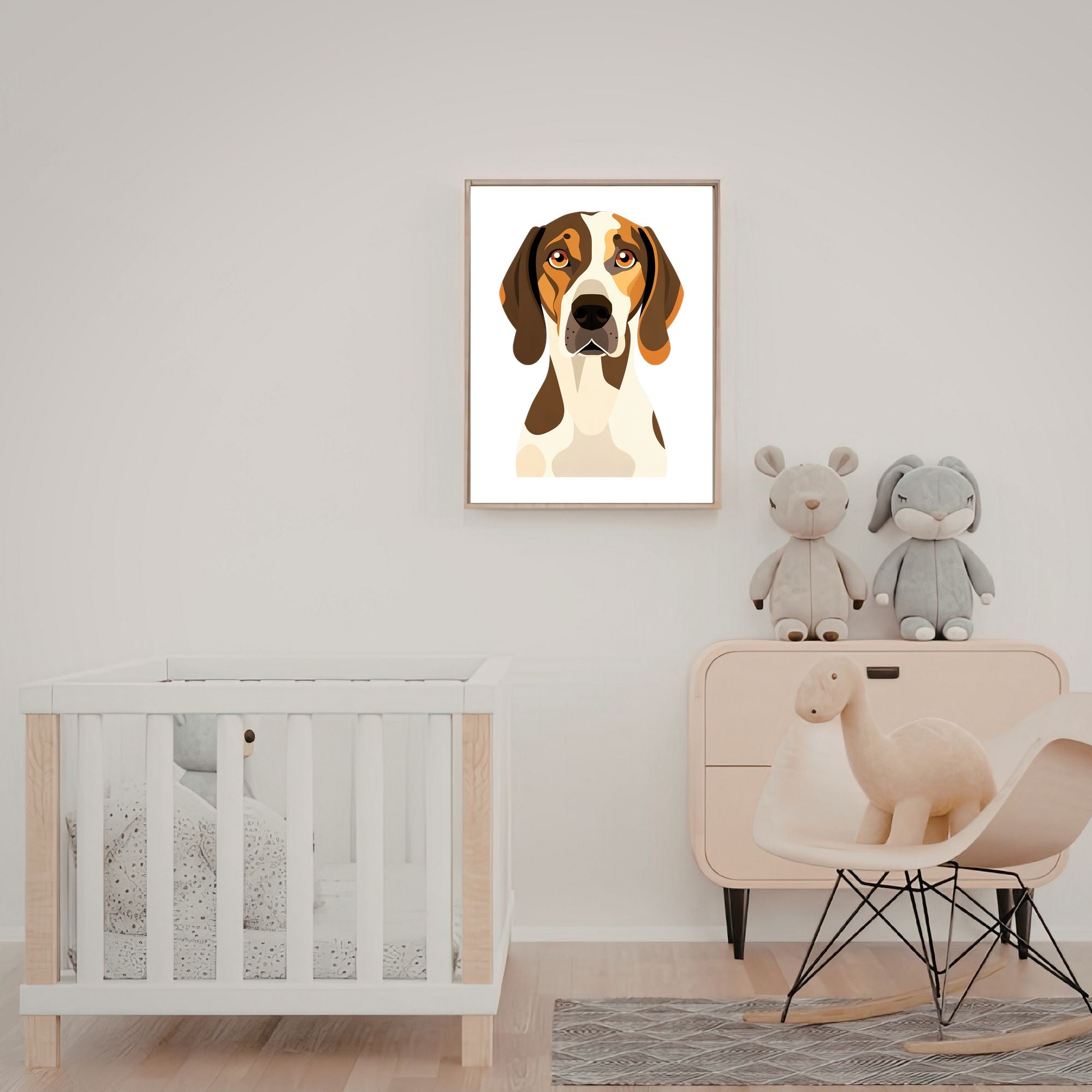 Bold Block Art Print - Framed Nursery Mockup