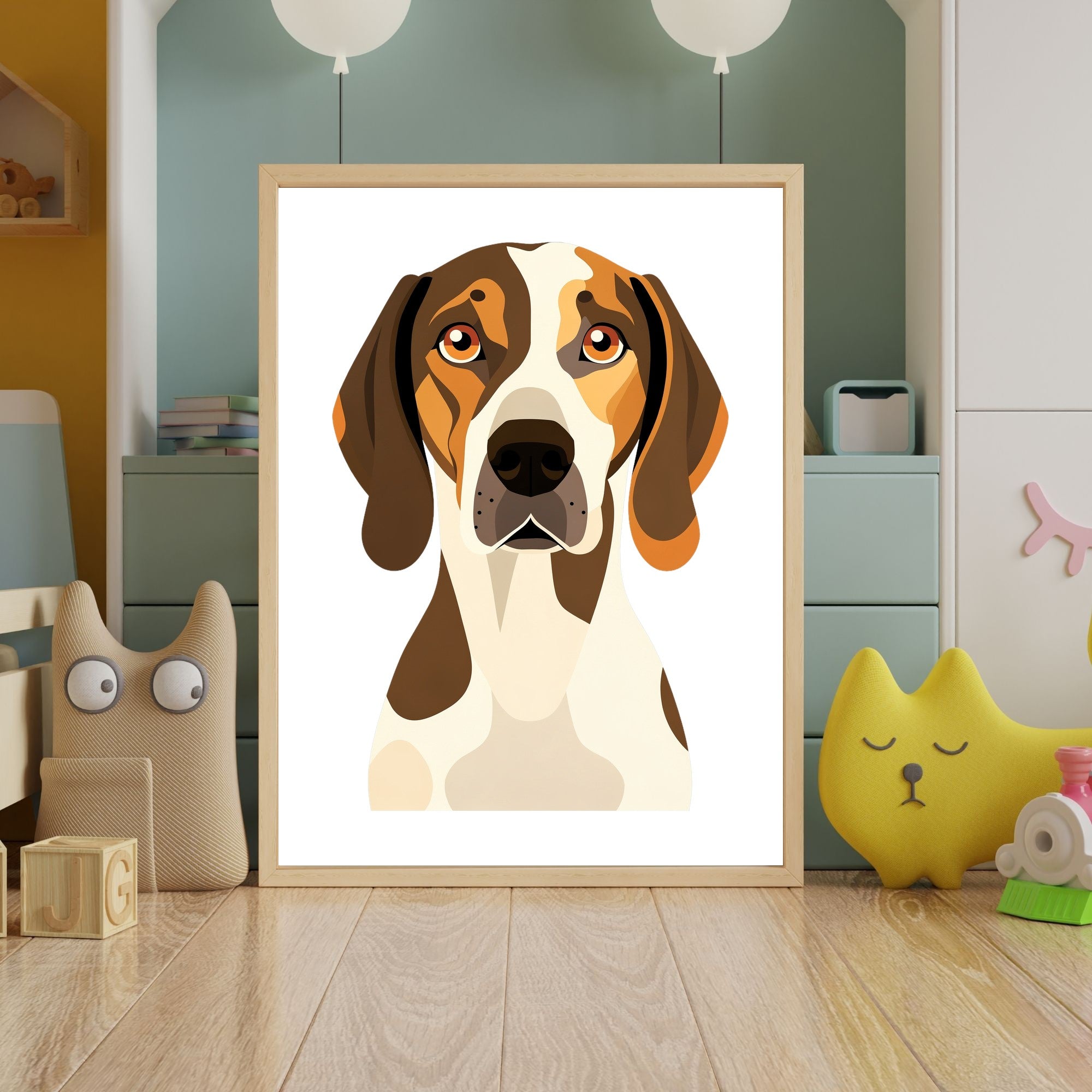 Bold Block Art Print - Framed Nursery Mockup