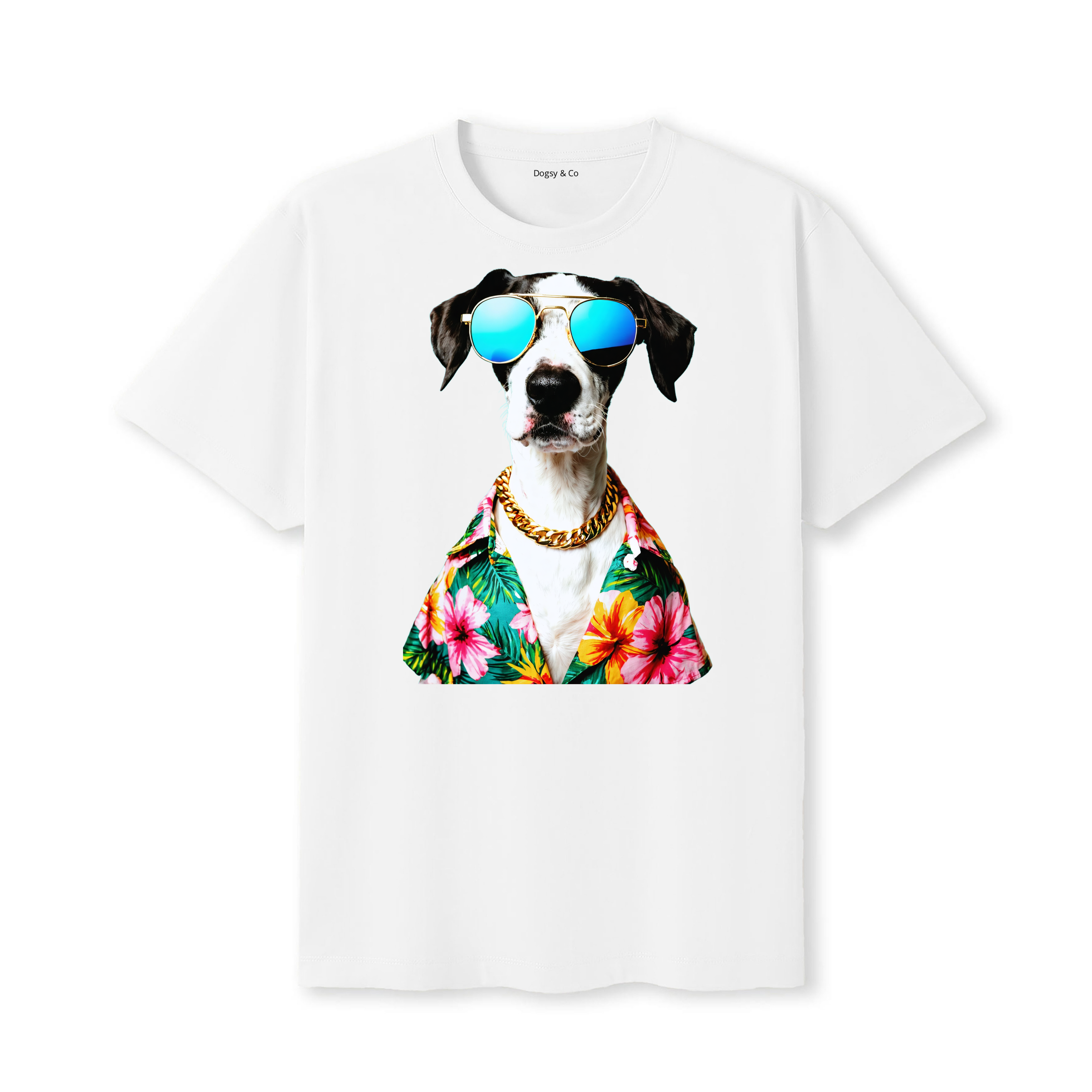 English Pointer Hawaii Dog T-Shirt - White