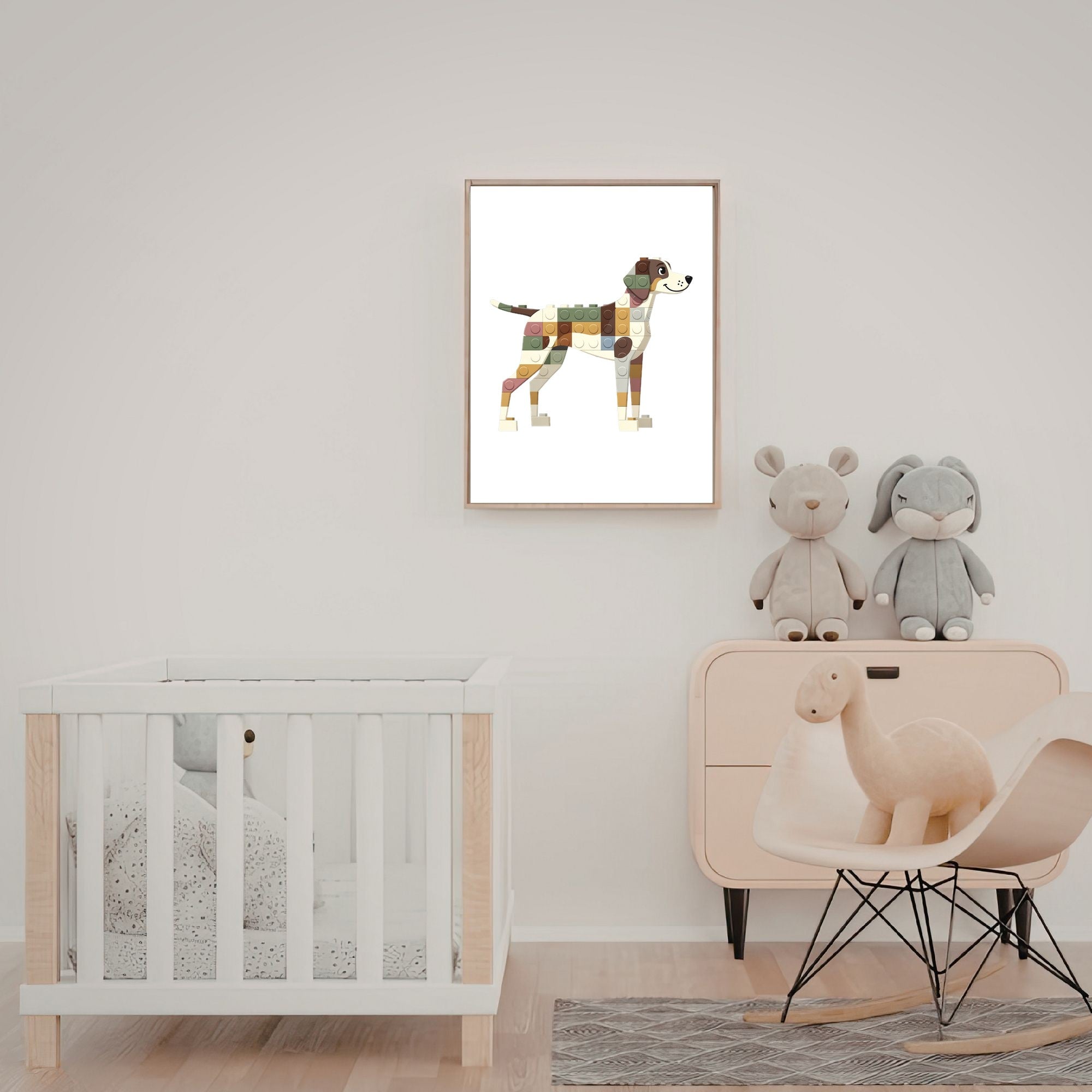 English Pointer Lego Dog - White