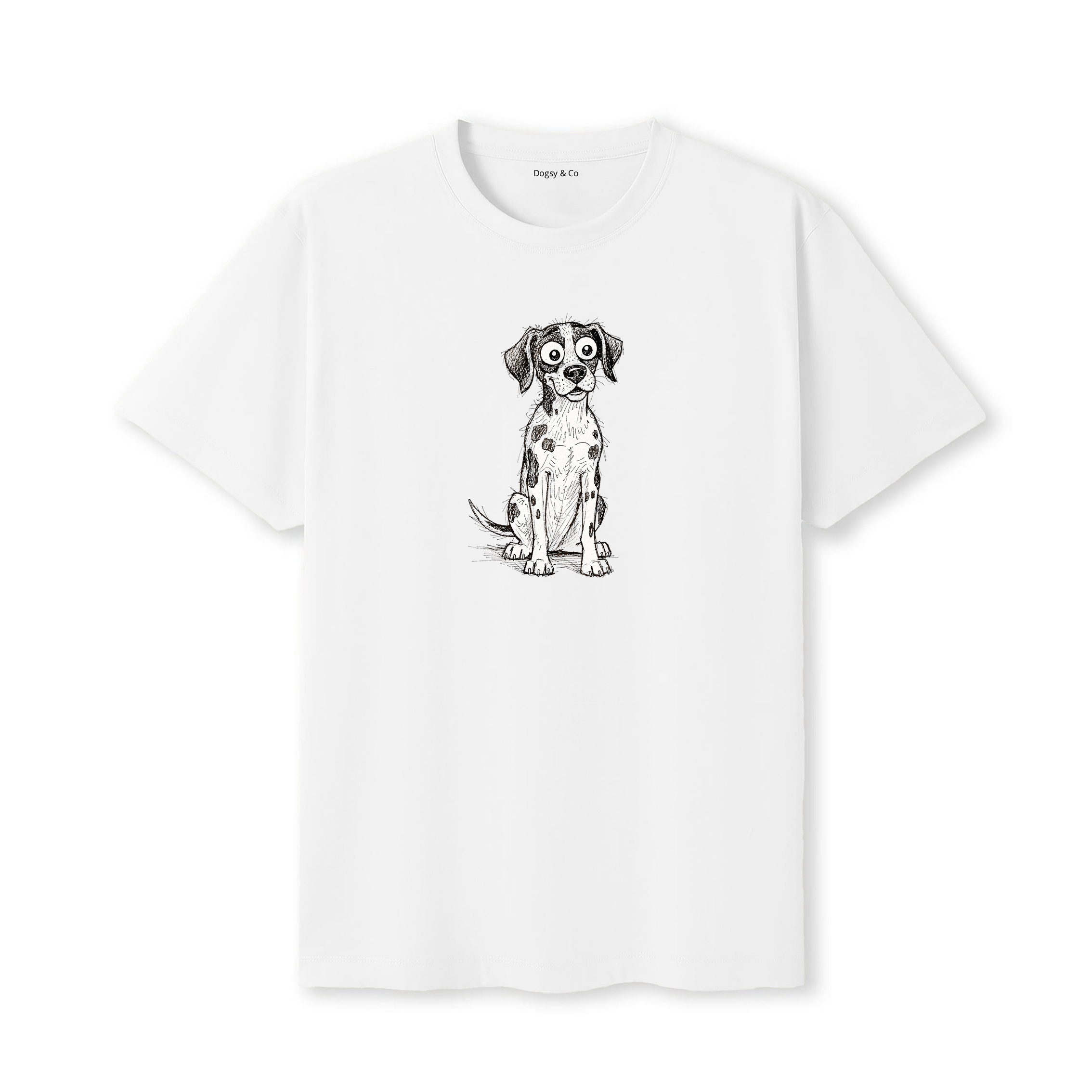 English Pointer Scraggy Dog T-Shirt - White