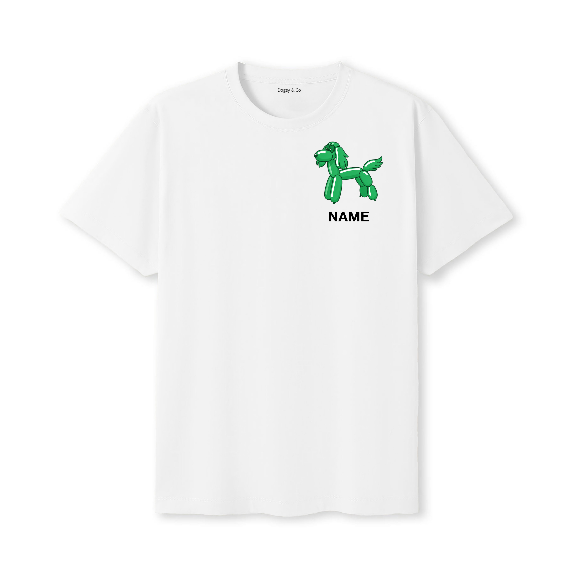 English Setter Balloon Dog Custom T-Shirt - White