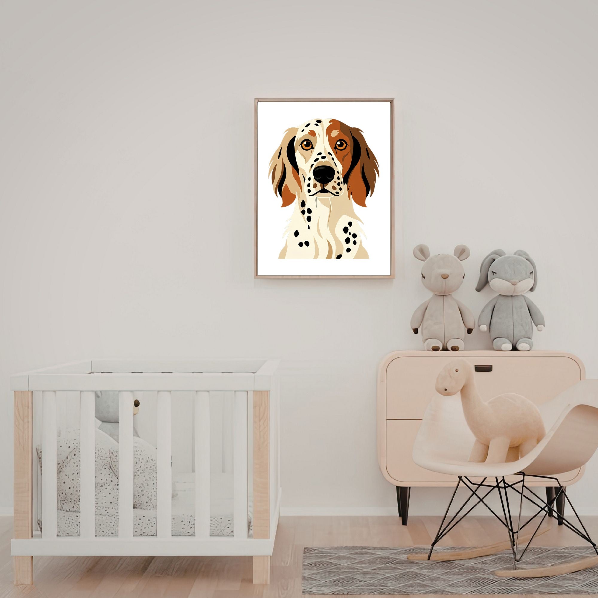 Bold Block Art Print - Framed Nursery Mockup