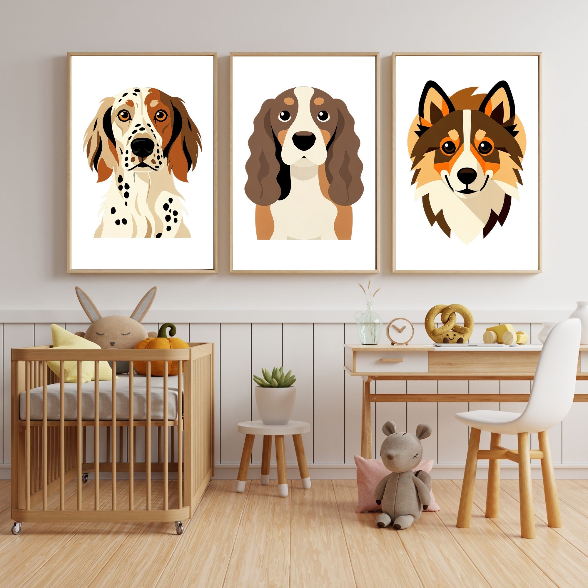 Bold Block Art Print - Framed Nursery Mockup