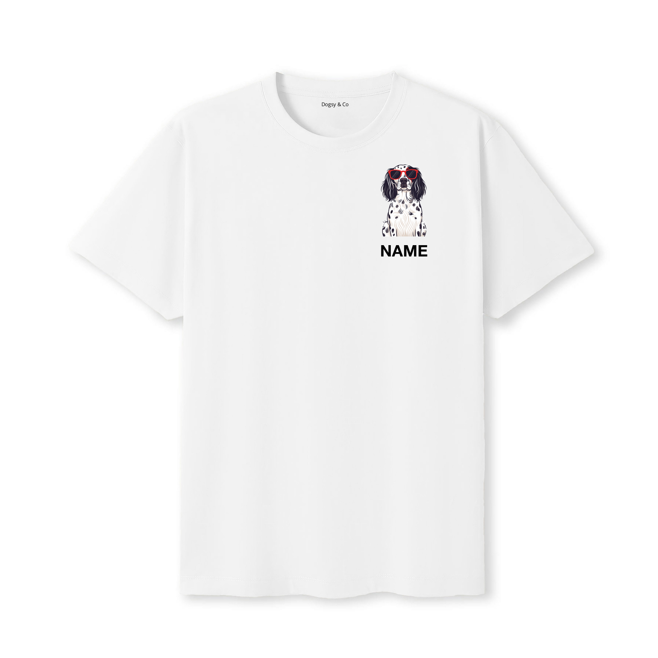 English Setter Cool Dog Custom T-Shirt - White