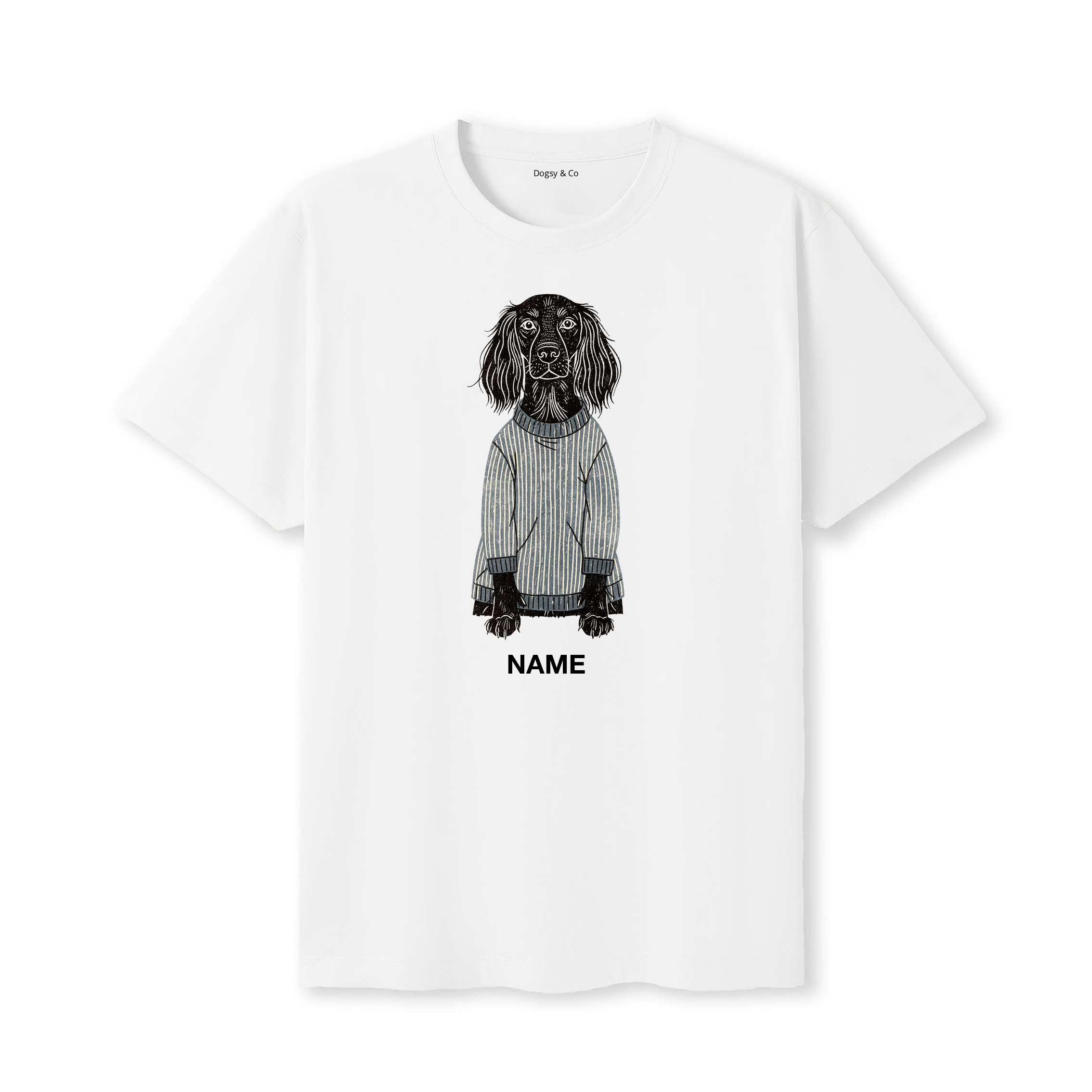 English Setter Jumper Dog Custom T-Shirt - White