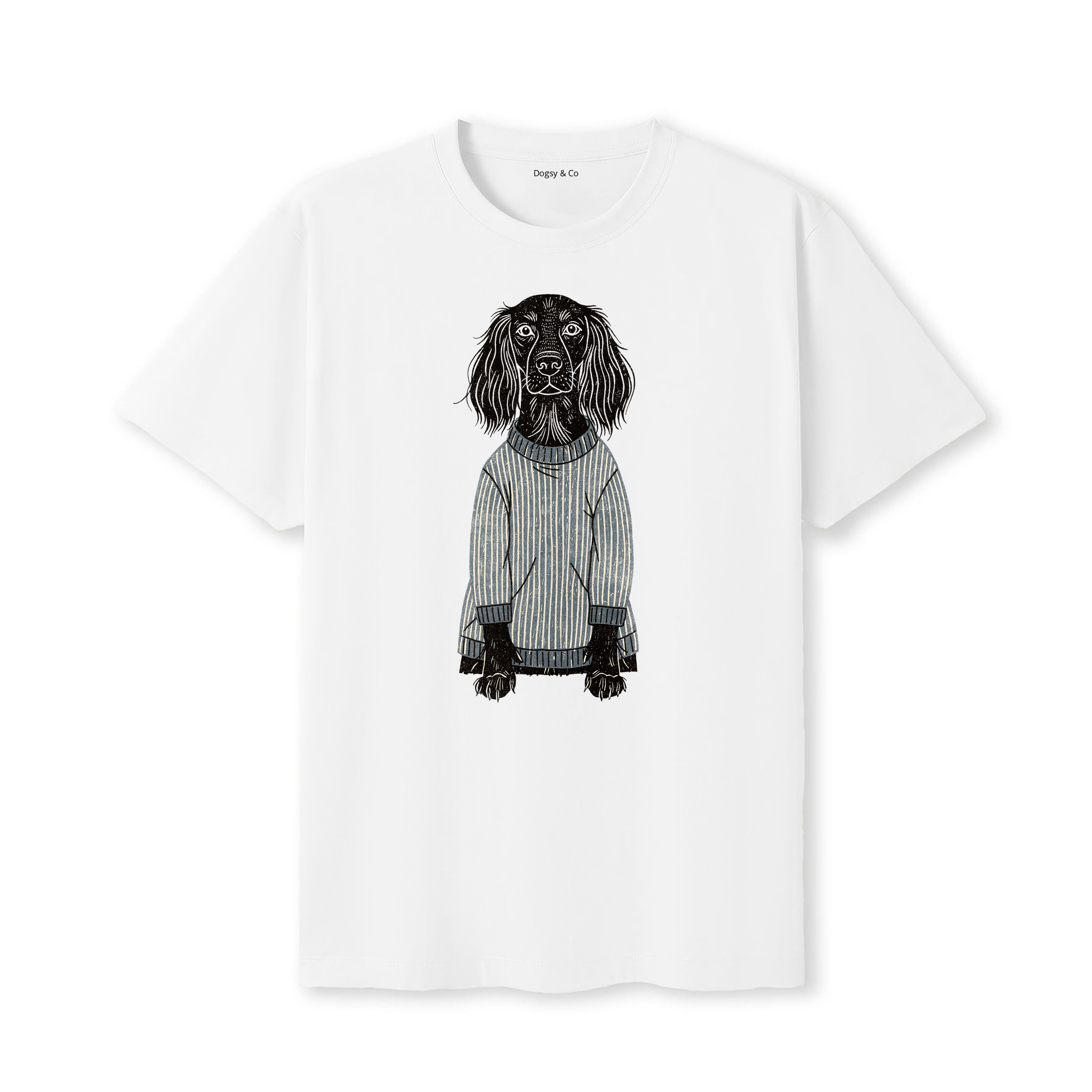 English Setter Jumper Dog T-Shirt - White