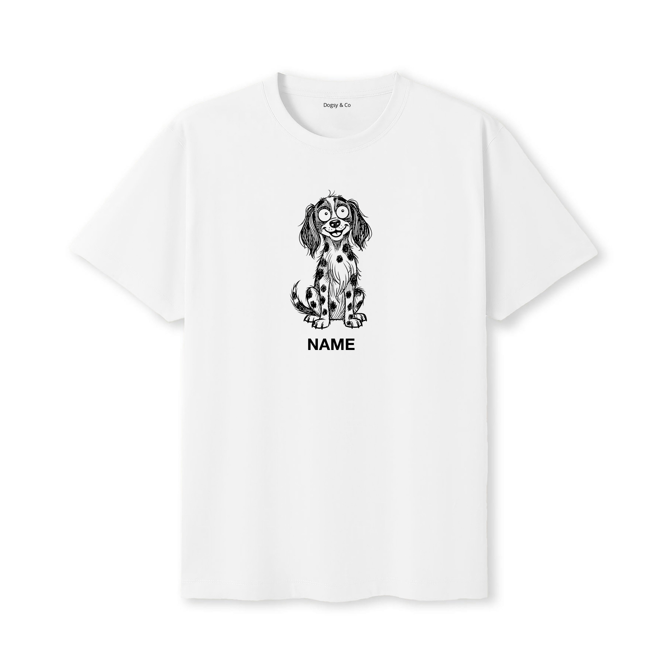 English Setter Scraggy Dog Custom - White