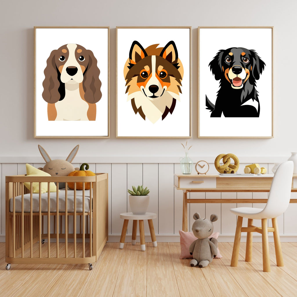 Bold Block Art Print - Framed Nursery Mockup