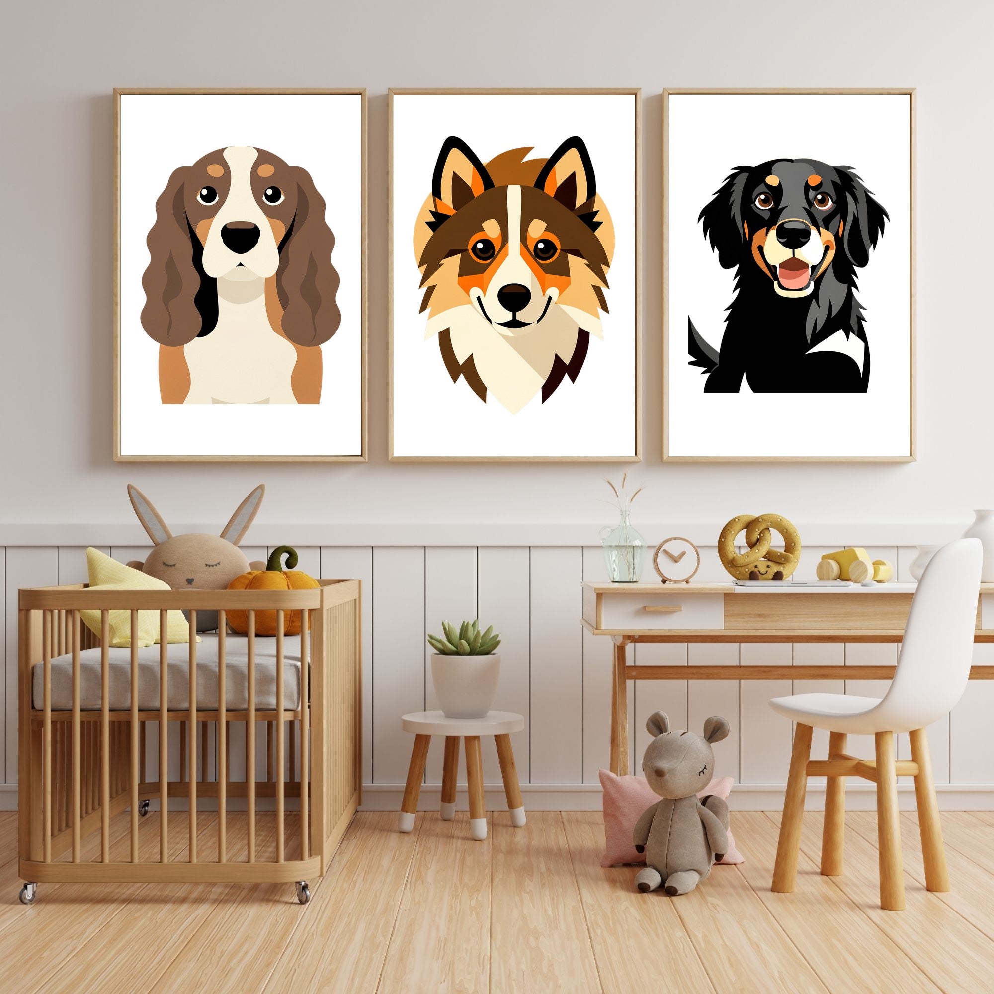 Bold Block Art Print - Framed Nursery Mockup