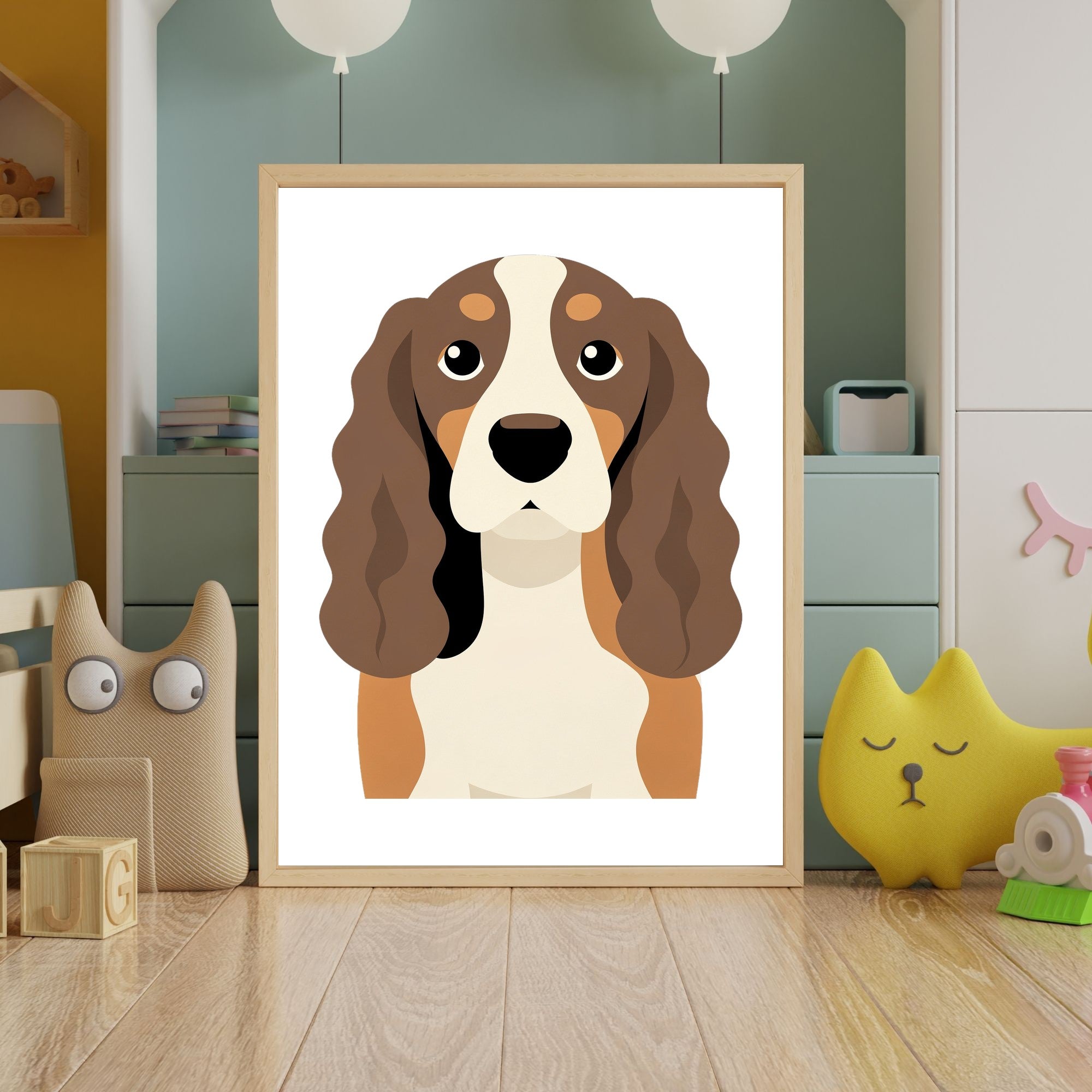 Bold Block Art Print - Framed Nursery Mockup