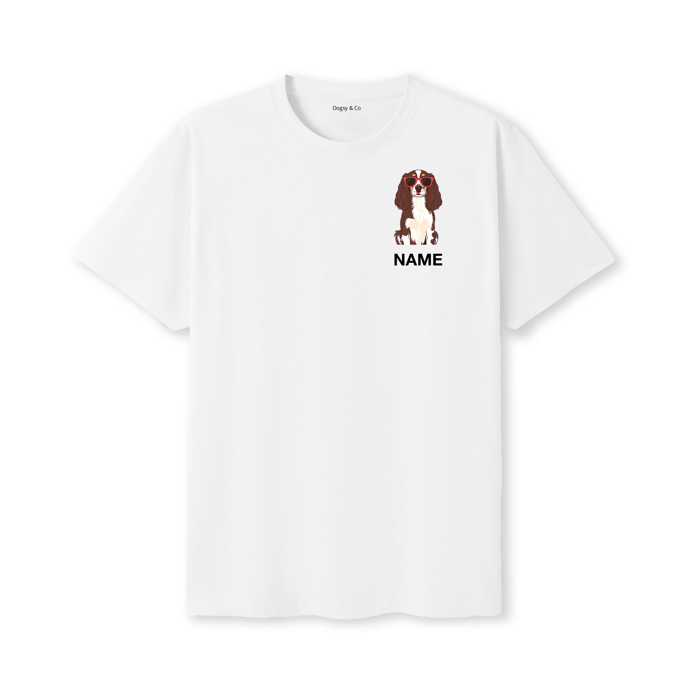 English Springer Spaniel Cool Dog Custom T-Shirt - White