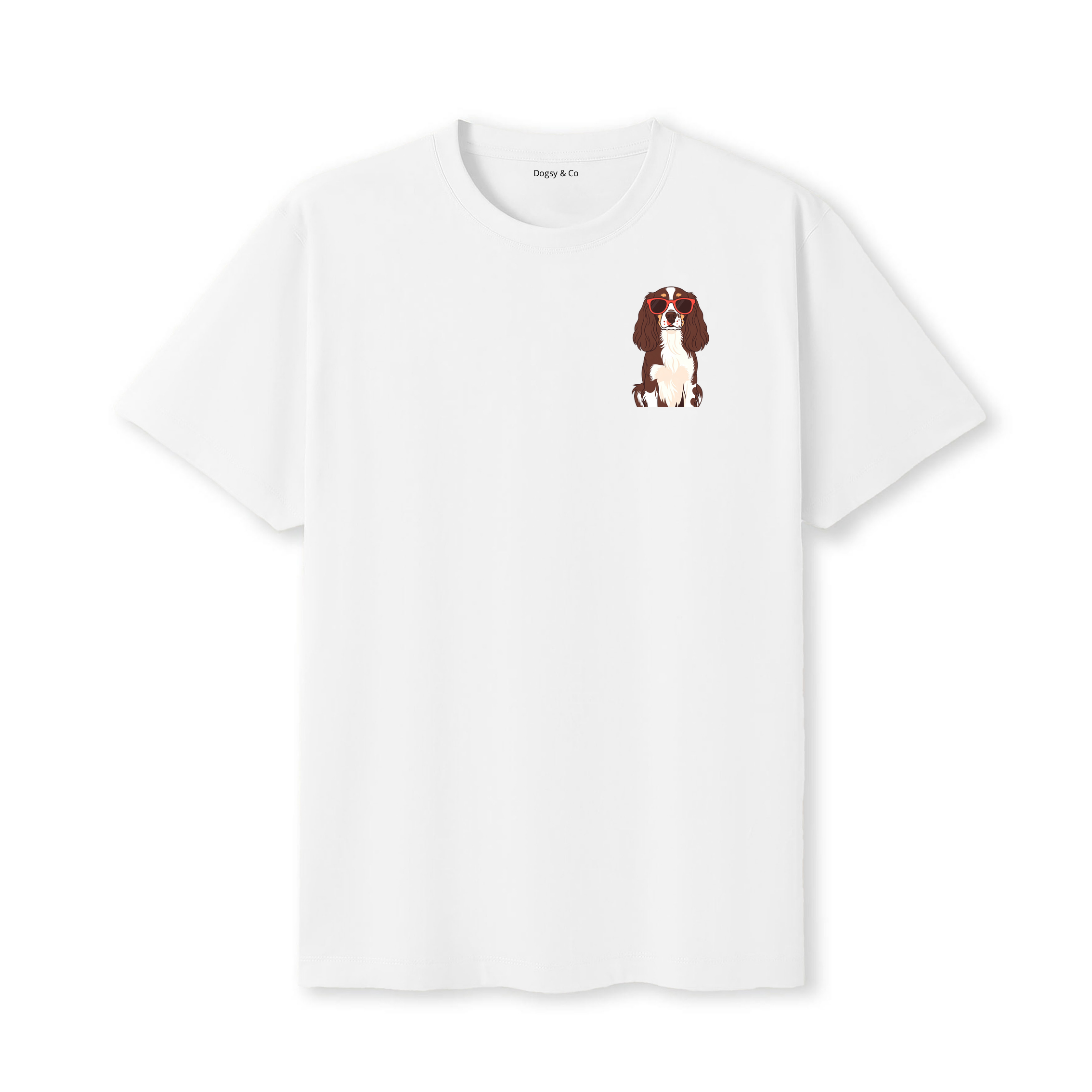 English Springer Spaniel Cool Dog T-Shirt - White