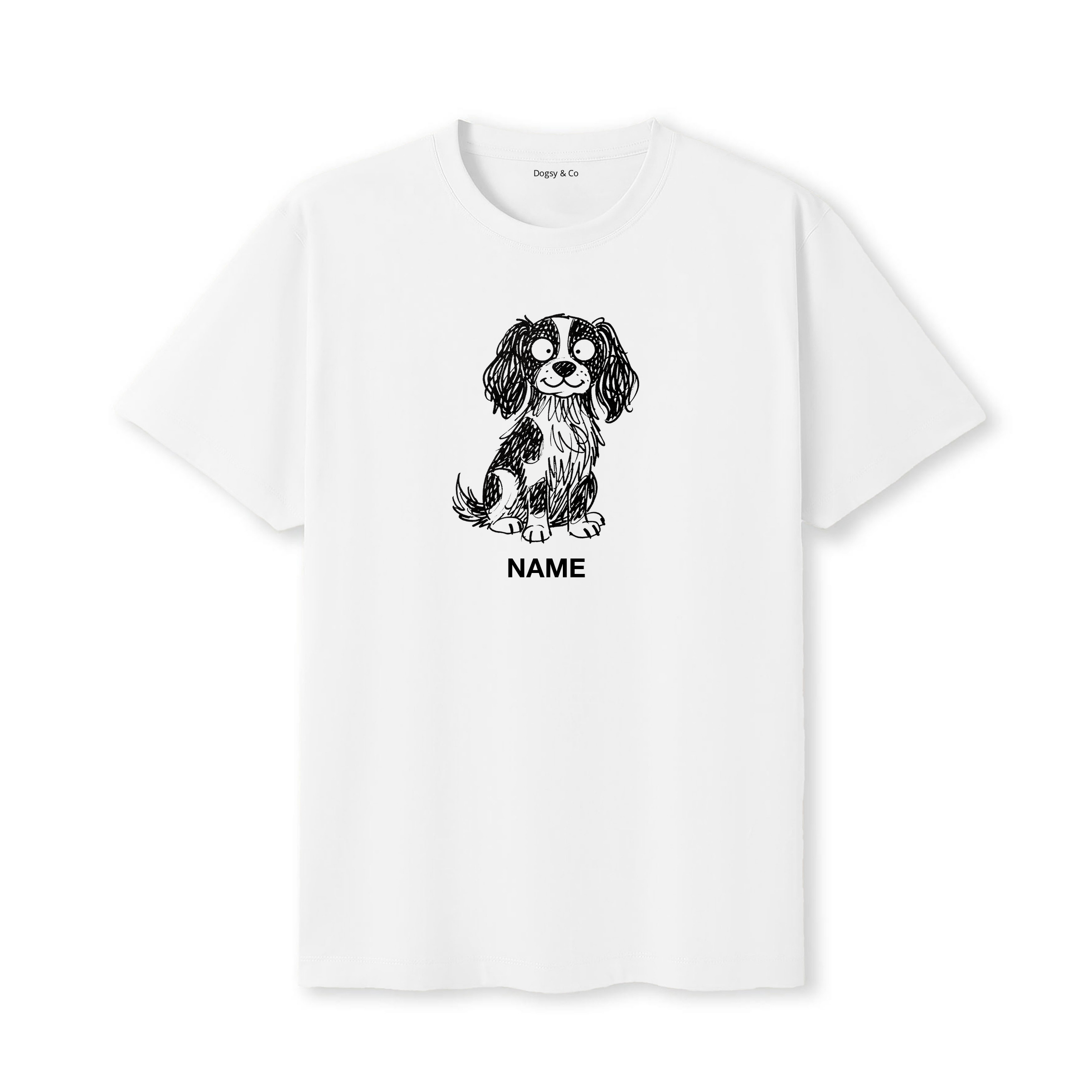 English Springer Spaniel Scraggy Dog Custom - White