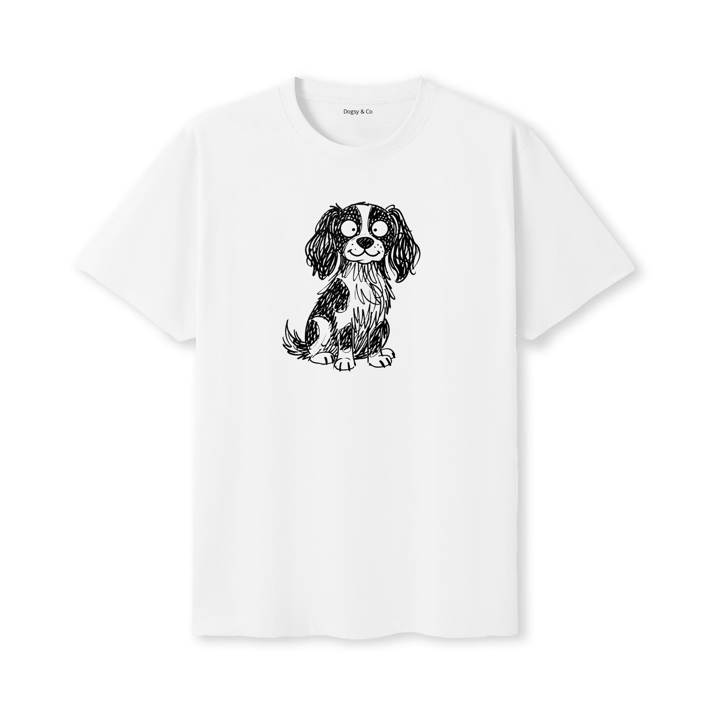 English Springer Spaniel Scraggy Dog T-Shirt - White