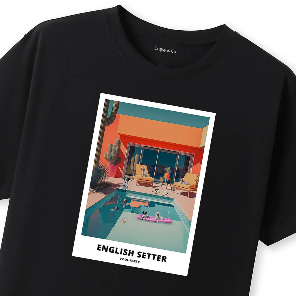 English Setter Pool Party T-shirt