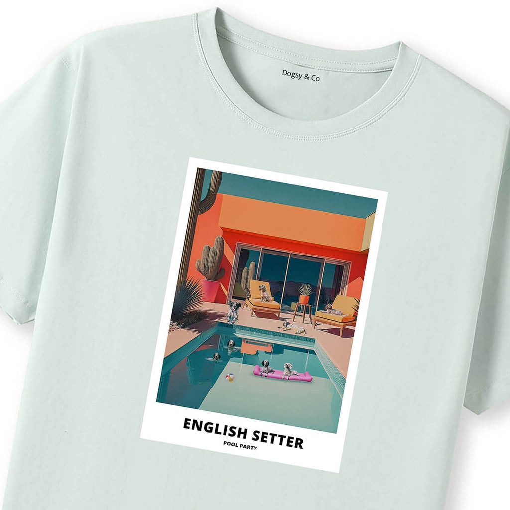 English Setter Pool Party T-shirt