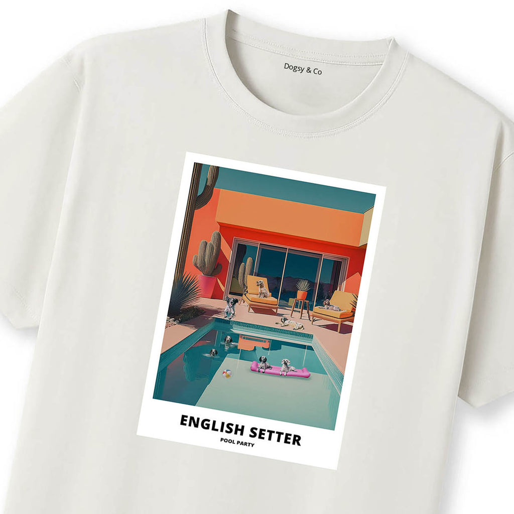 English Setter Pool Party T-shirt