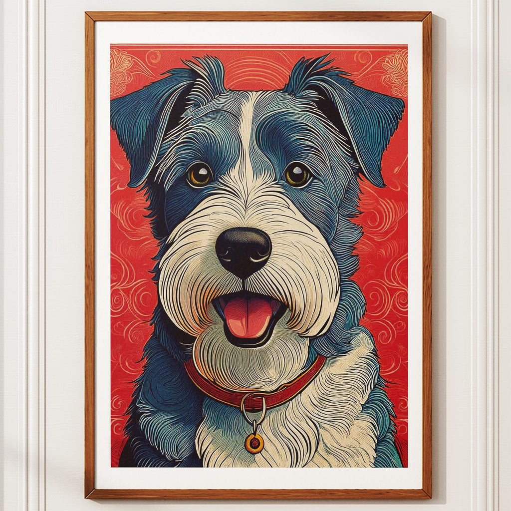 Fox Terrier Hokusai Japanese Inspired Dog Series 1 image 10