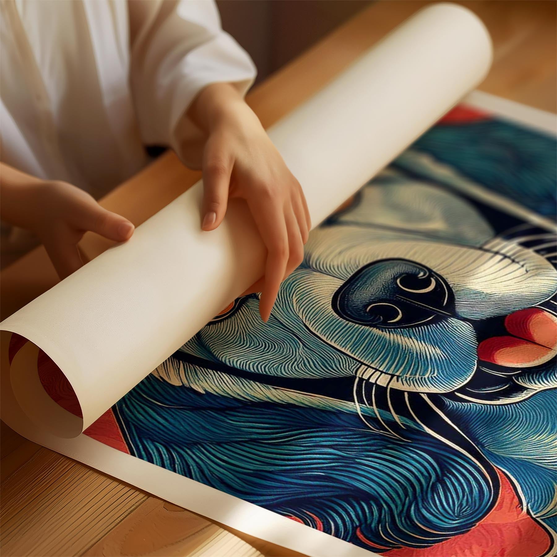 English Setter Hokusai Japanese Inspired Dog Series image 1