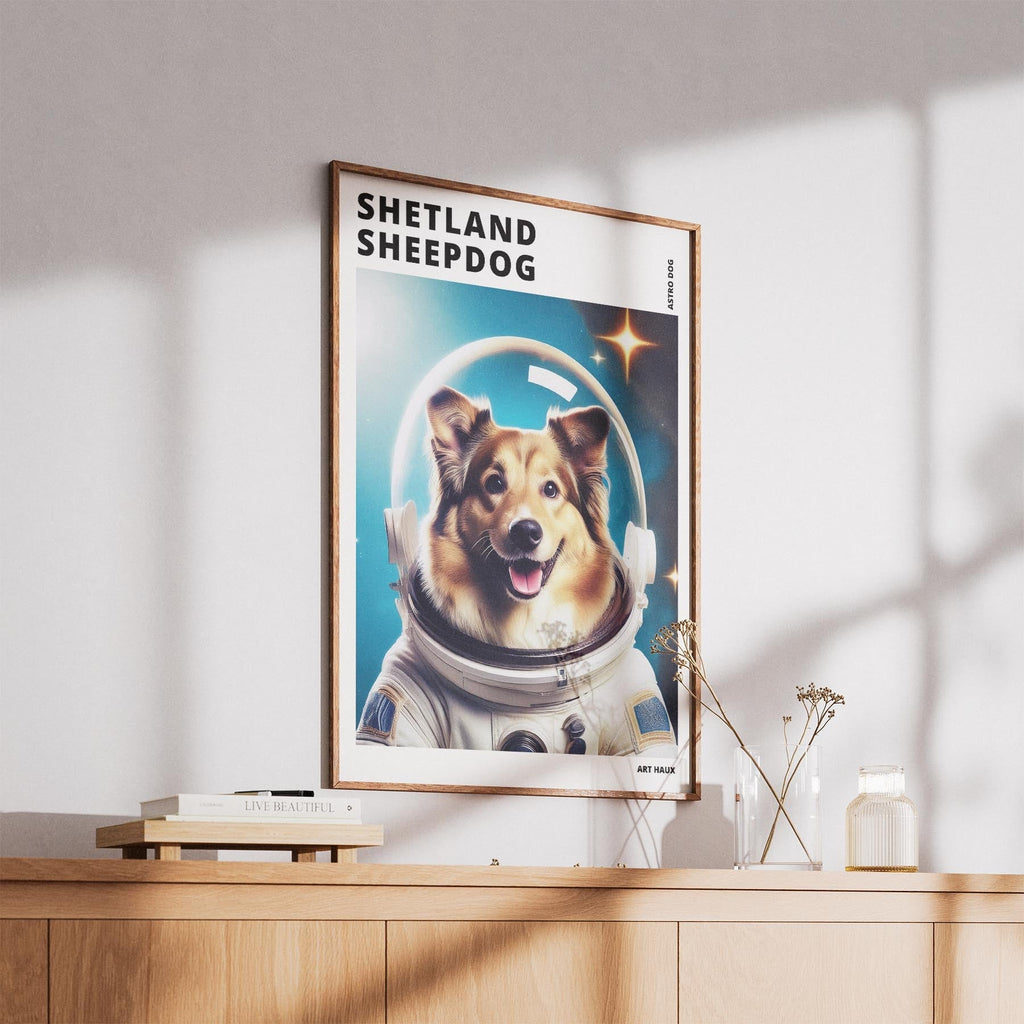 Shetland Sheepdog Astronaut Dog Series with Text Astro Dog image 5