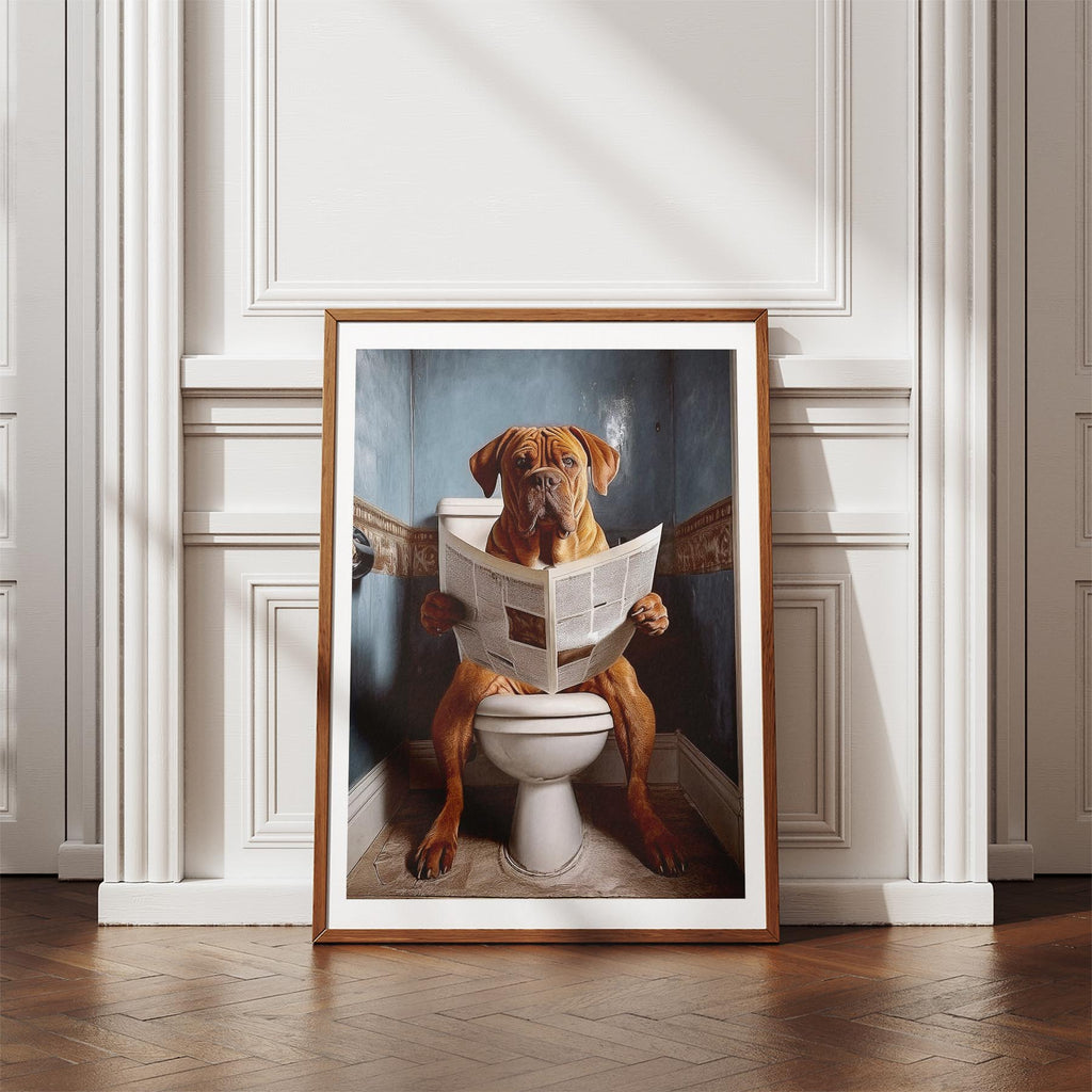 Dogue de Bordeaux Toilet Humour Dog Series image 4