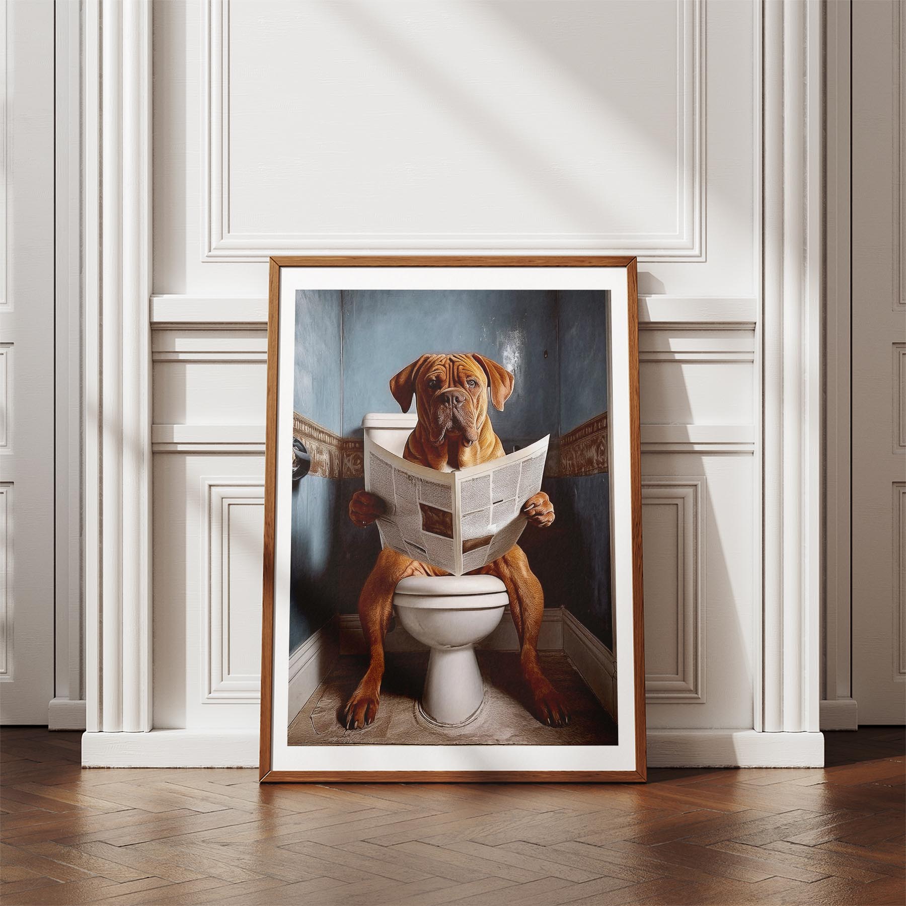 Dogue de Bordeaux Toilet Humour Dog Series image 4