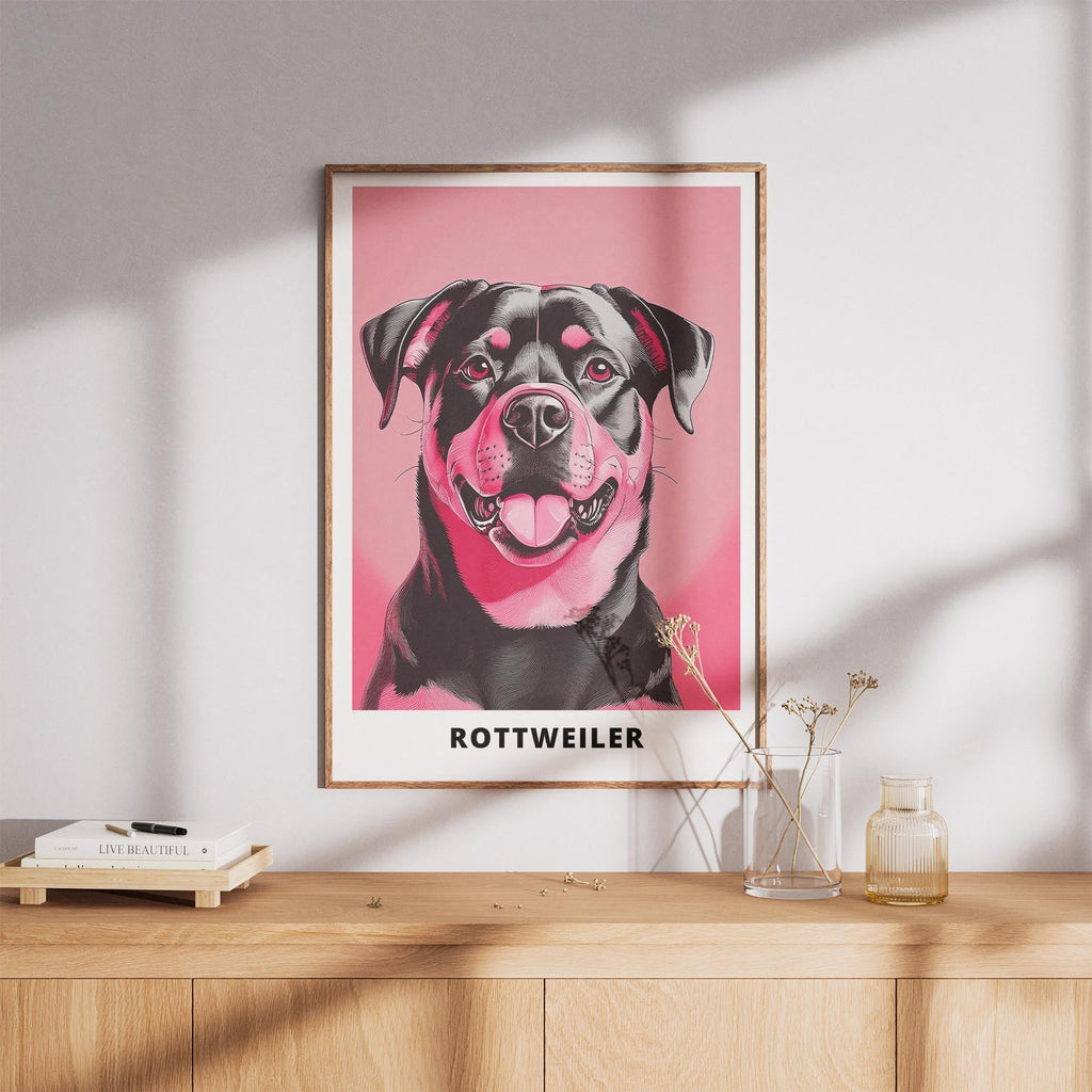 Rottweiler Pink and Black Dog Series 1 image 8