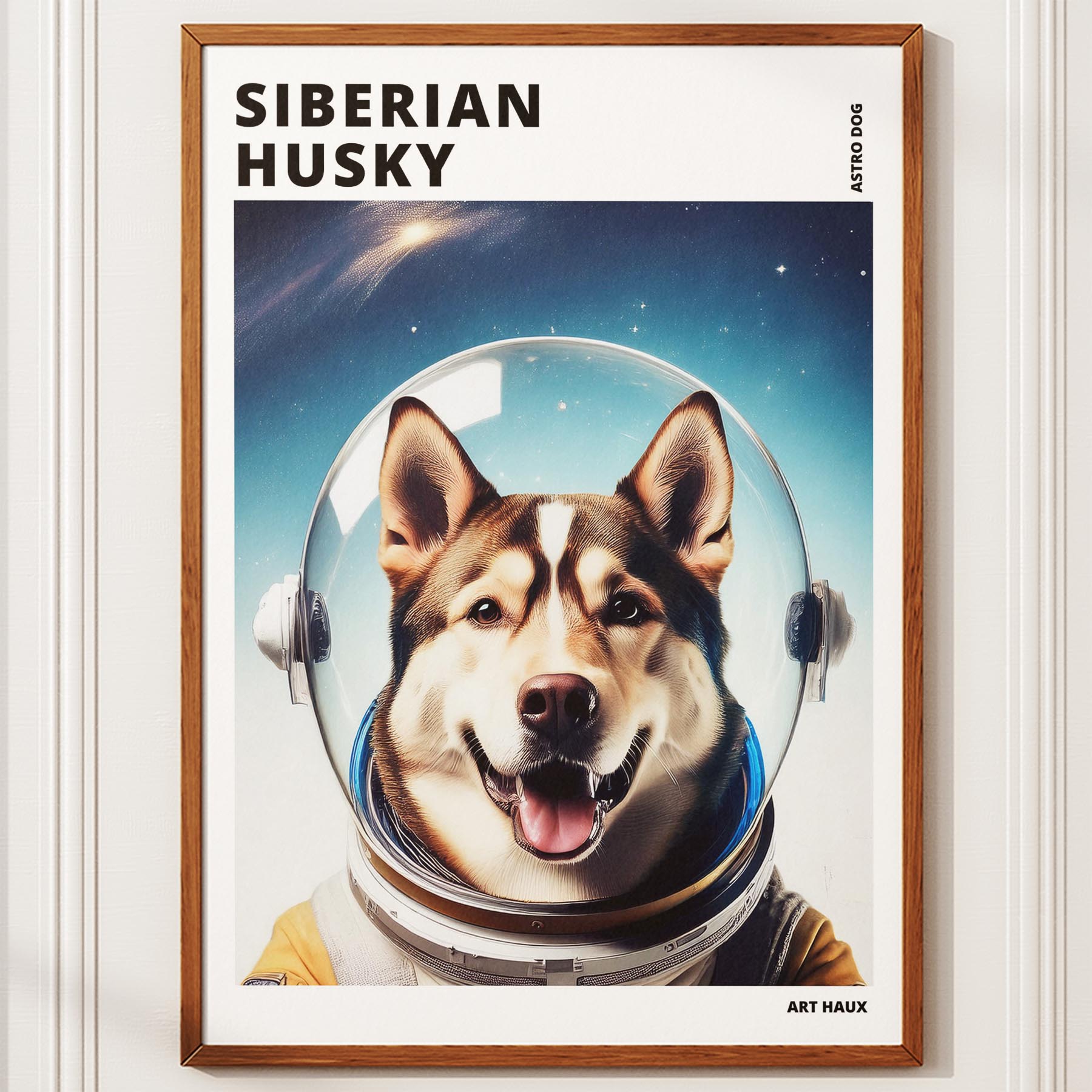 Siberian Husky Astronaut Dog Series with Text Astro Dog image 10