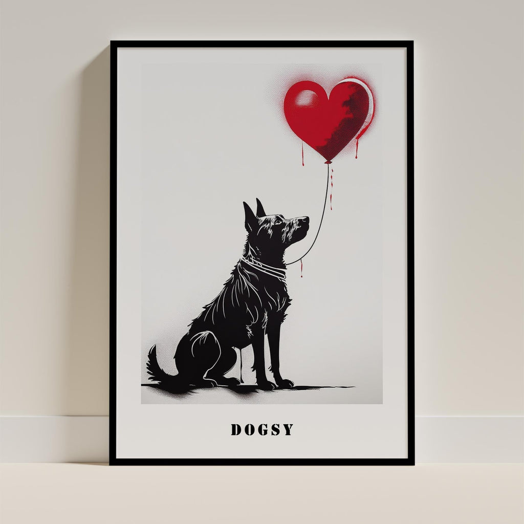 Cattle Dog DOGSY Series inspired by the Art of Banksy with text Dogsy image 0