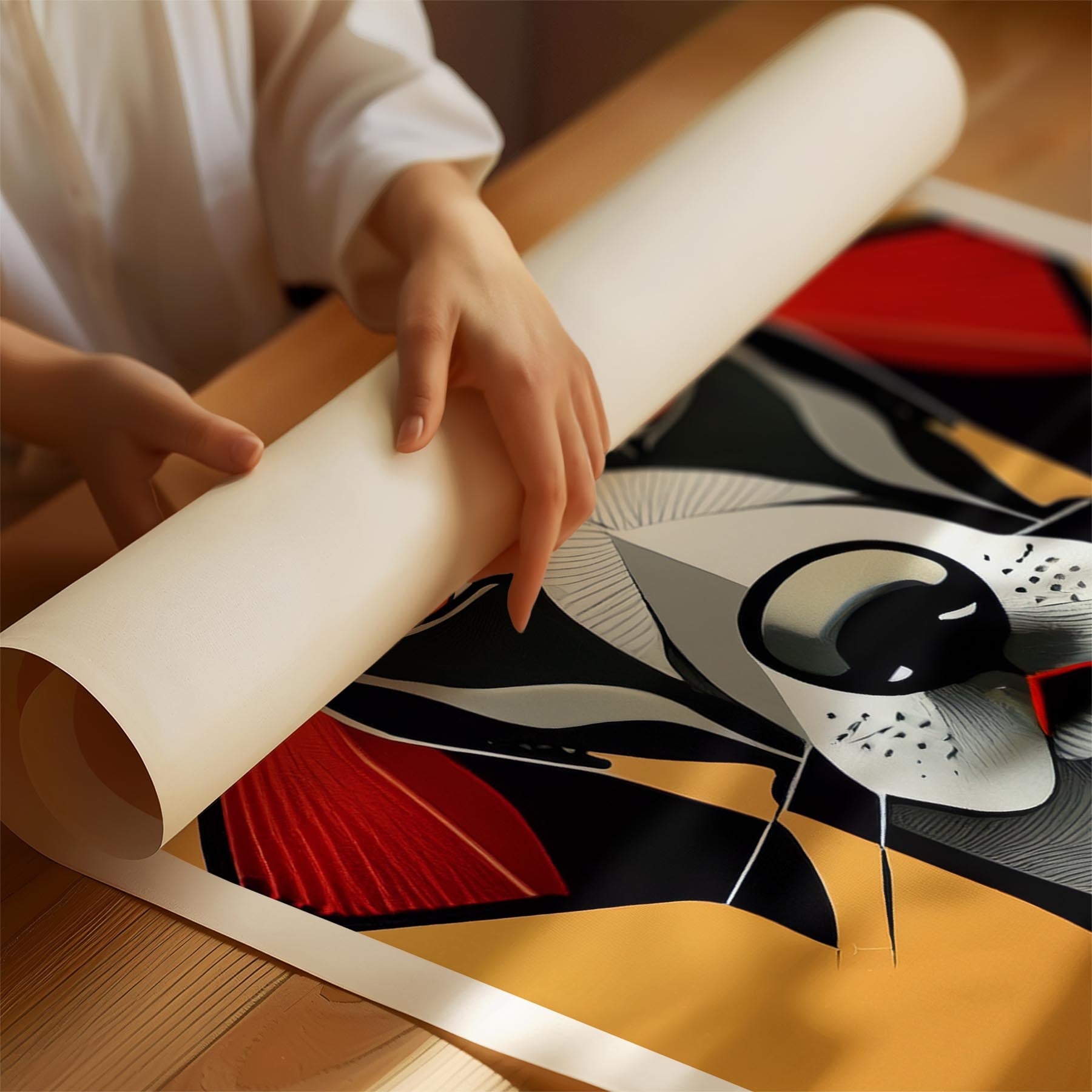 German Pointer Geometric Orange Series image 1