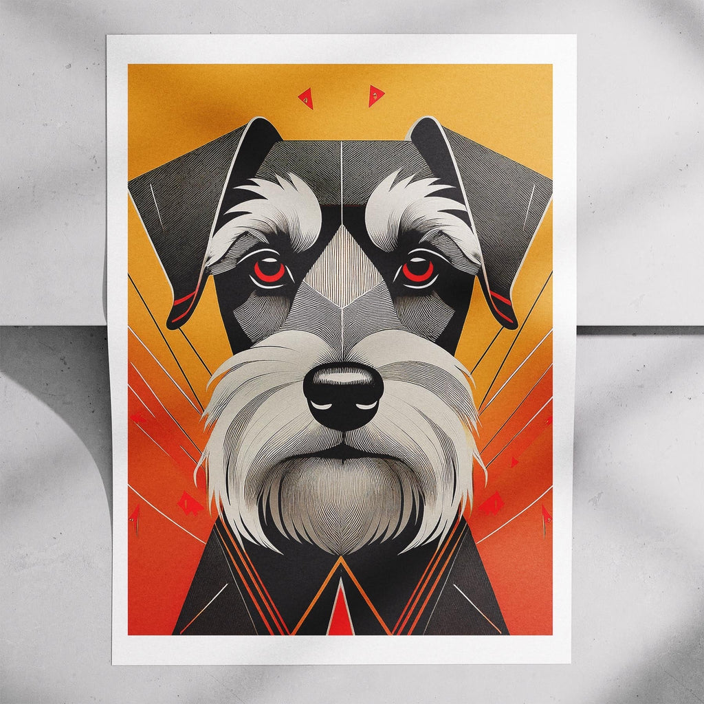 Schnauzer Geometric Orange Series image 7