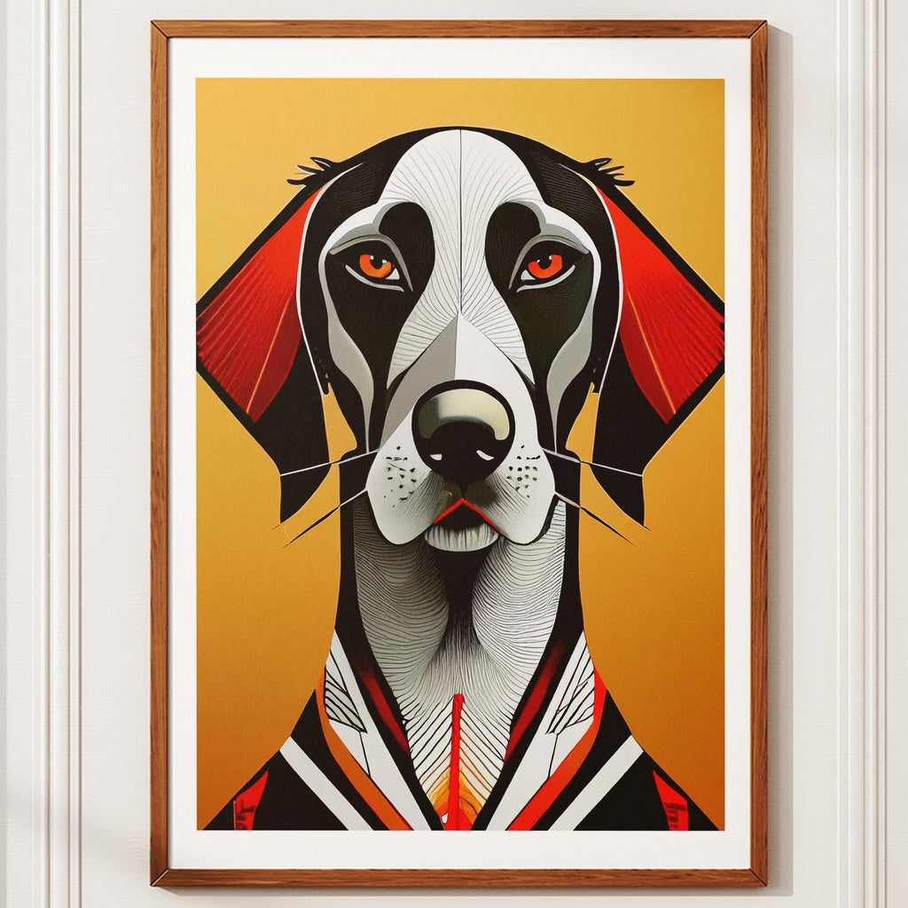 German Pointer Geometric Orange Series image 10