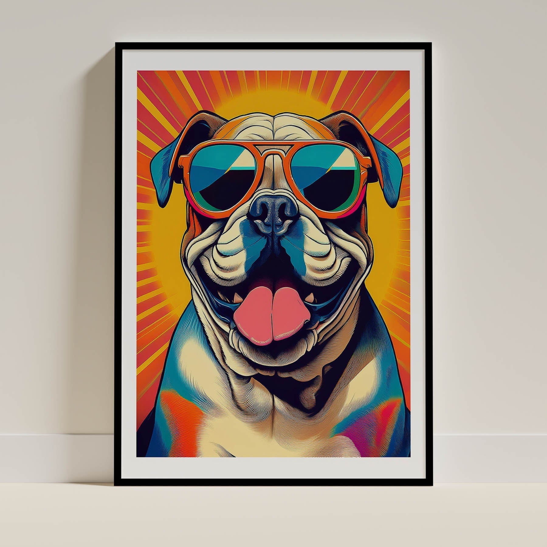 Bull Dog Dog Art Print Unframed | 4 Unique Designs | Wall Art Gift for Dog Lovers - Image 2 | Dogsy & Co