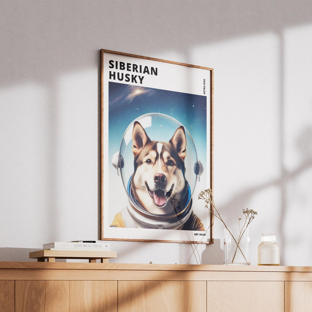 Siberian Husky Astronaut Dog Series with Text Astro Dog image 5